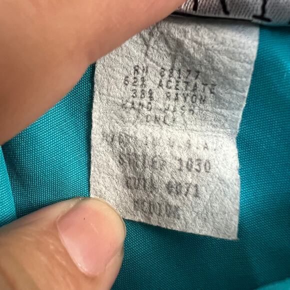 Vintage Braun Style Blue Top Round Neck Back Button Pullover Short Sleeve Sz M - Picture 3 of 4